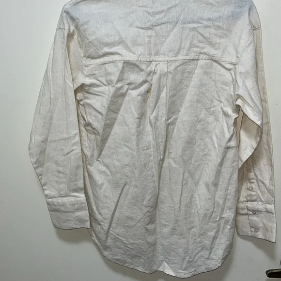 Abercrombie & Fitch White Button-Up Shirt XXS - Picture 4 of 6
